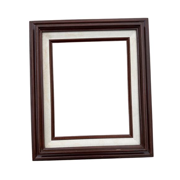 Layered Matted Carved wooden frame Red Brown wood 8x10 gold vintage photo art - Picture 1 of 5